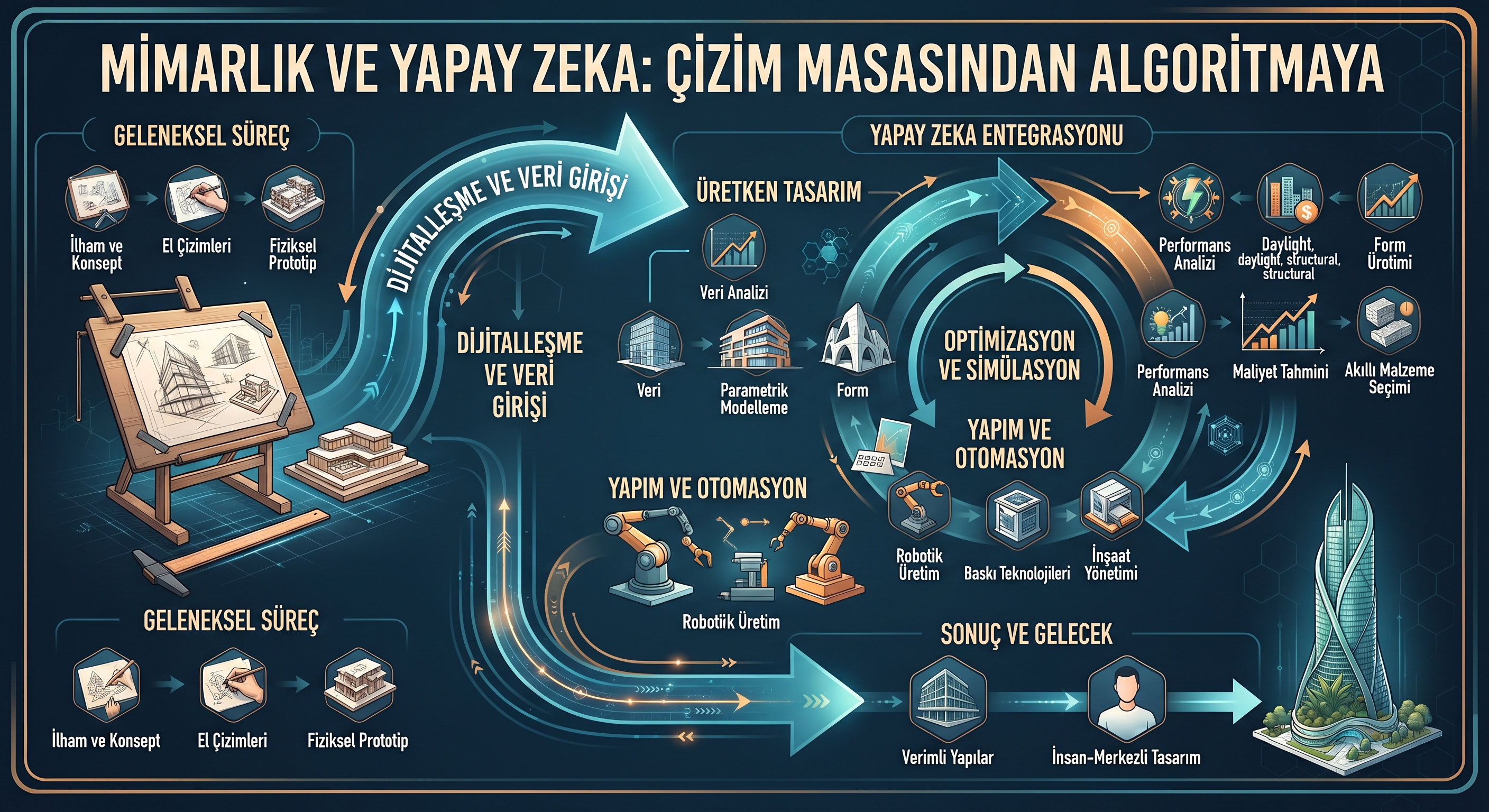Mimarlık ve Yapay Zeka Diyagramı